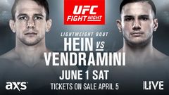 UFC Stockholm: Hein vs. Vendramini (Foto: UFC)