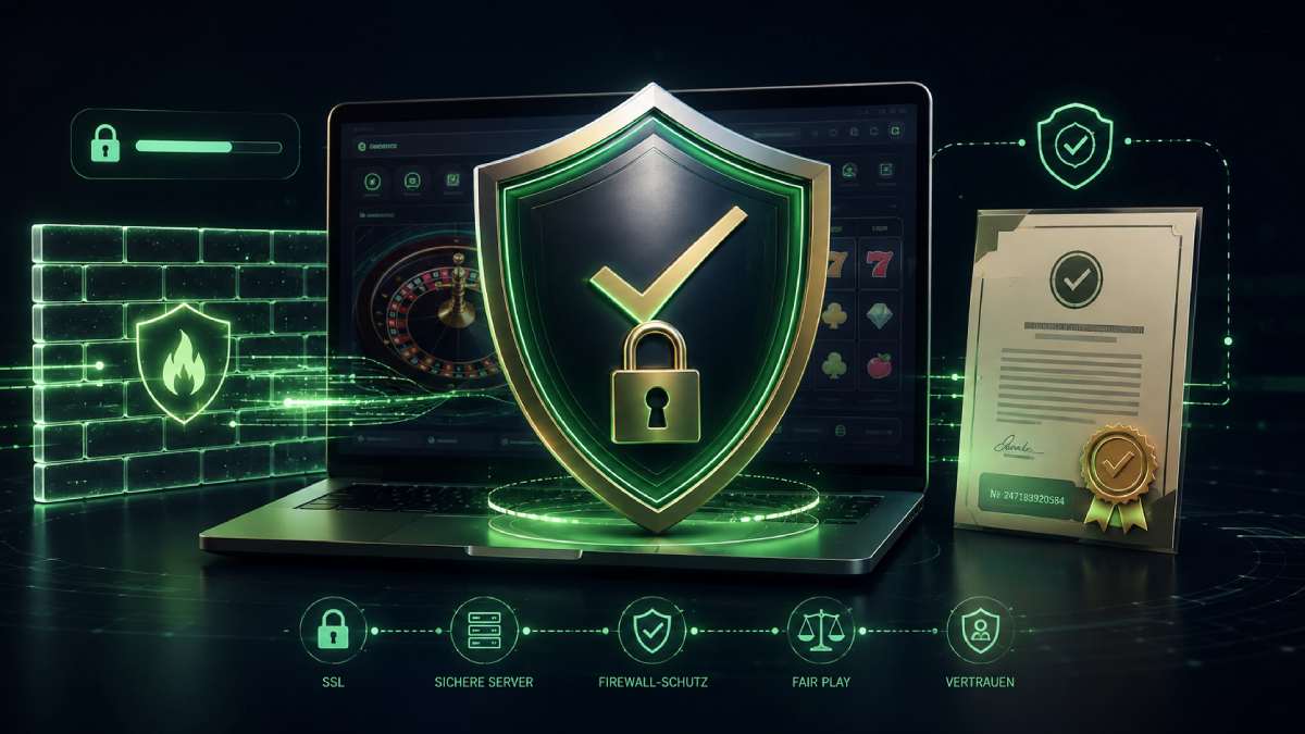 Sicherheit im Casino ohne Anmeldung mit Lizenz, SSL und Firewall