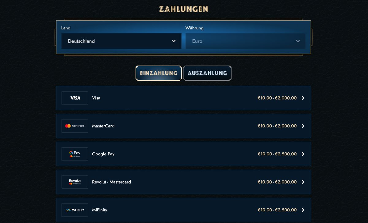 Zahlungsmethoden in Online-Casinos